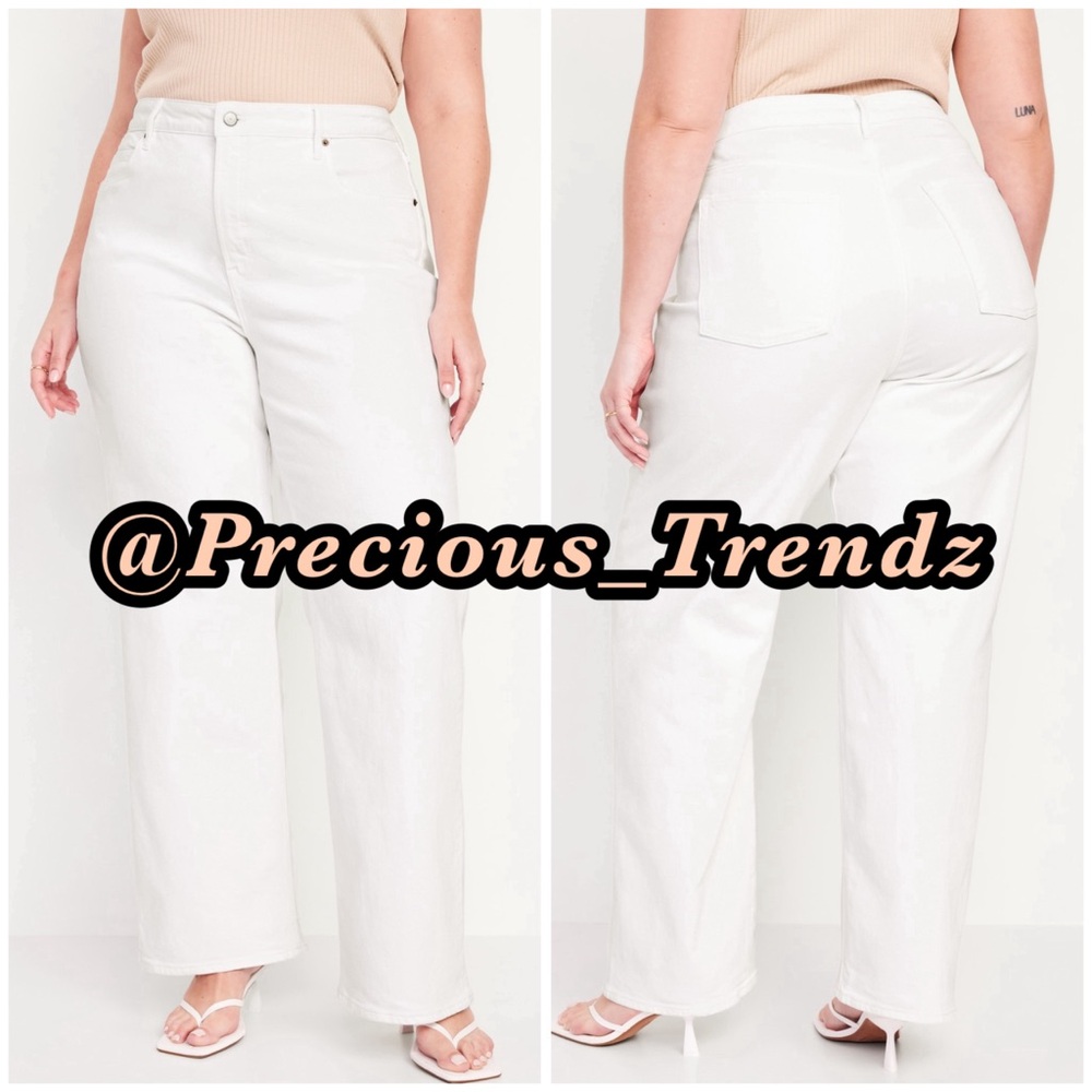 Old Navy Extra High-Waisted Sky-Hi Wide Leg Jeans Women’s Plus Size 20